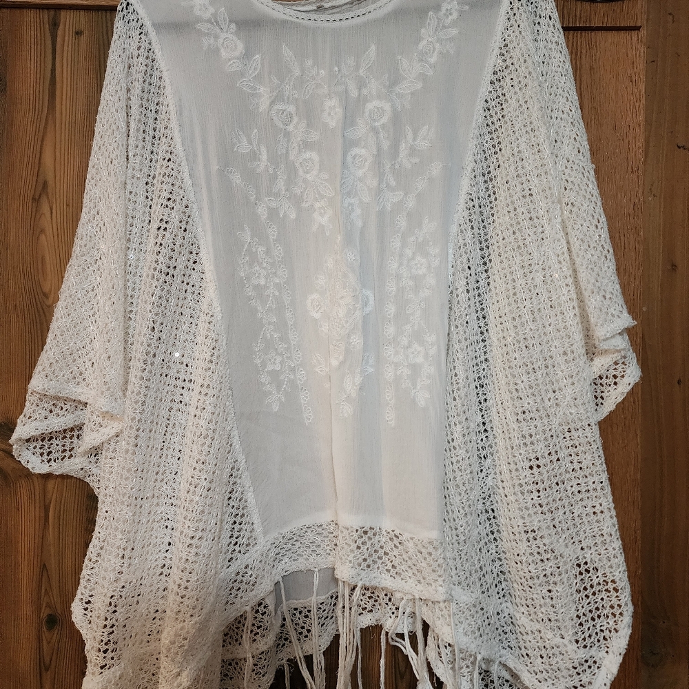 Lacy fringe tunic